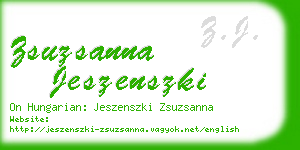 zsuzsanna jeszenszki business card